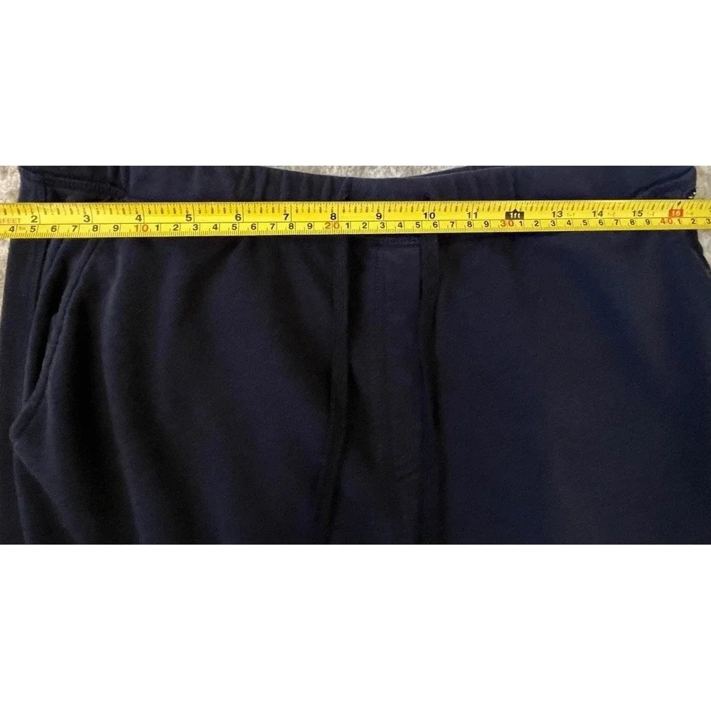 Eddie Bauer Lounge Mens Large Navy Blue Cotton‎ Blend Fleece Jogger Sweatpants